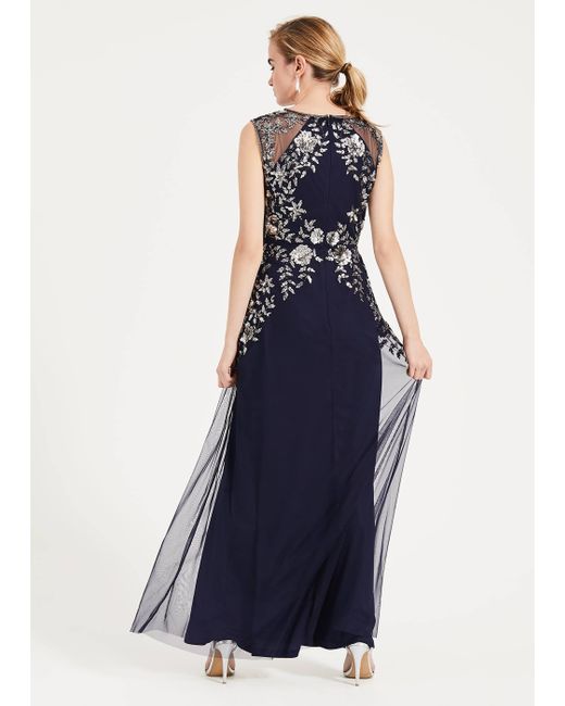 Phase Eight Blue Viviana Embellished Maxi Dress