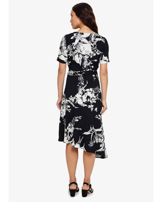 Phase Eight Blue Evadine Printed Wrap Dress