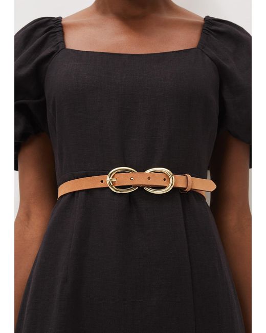 Phase Eight Multicolor Betsy Double Buckle Suede Belt