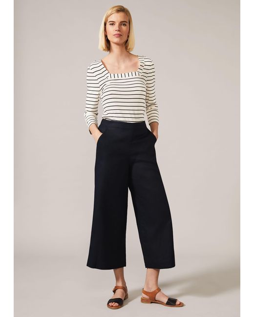Phase Eight Blue Luna Linen Trouser