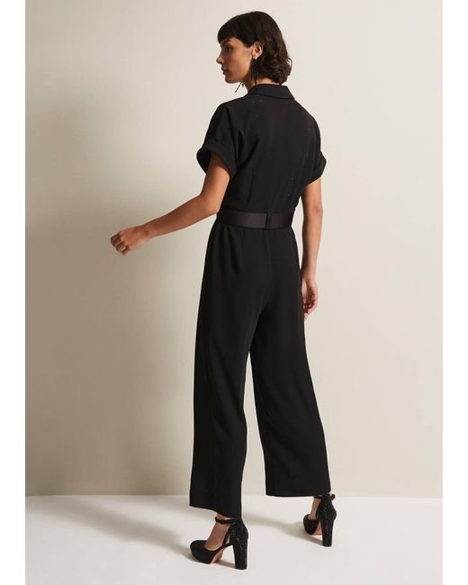 Phase Eight Black Constance Wide Leg Jumpsuit