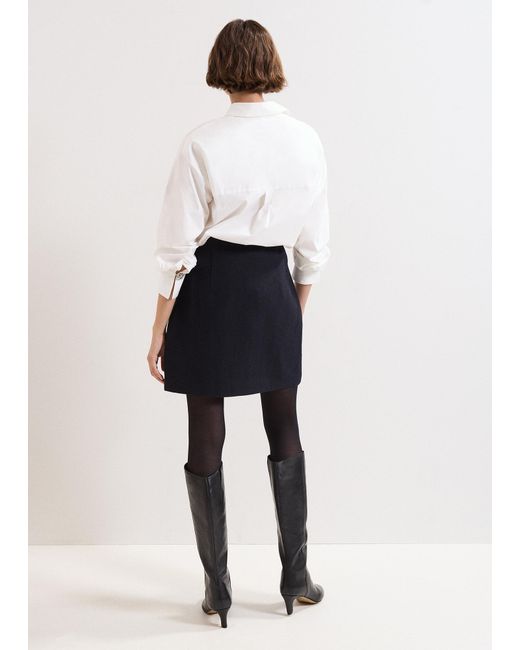 Phase Eight White Rue Stud Mini Skirt
