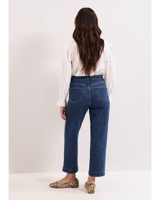 Phase Eight Blue Lexi Authentic Crop Straight Jean