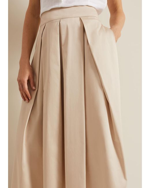 Phase Eight Natural 's Trinity Pleated Skirt