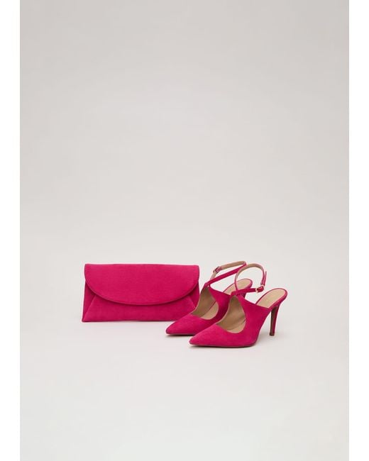 Phase Eight Pink 's Cross Over Ankle Shoes