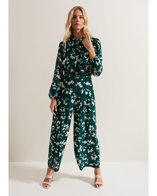 Phase Eight 's Micaela Green Twist Neck Jumpsuit