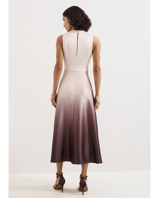 Phase Eight White Cheryl Cowl Neck Ombre Maxi Dress