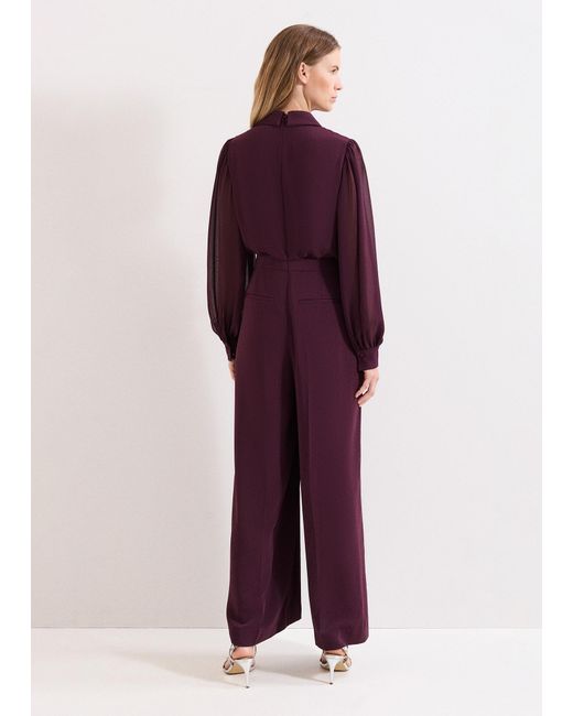 Phase Eight Purple Emily Diamonte Button Jumpsuit