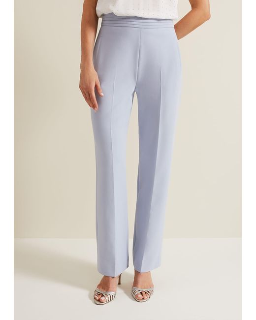 Phase Eight Blue 's Alexis Pleat Waistband Suit Trouser