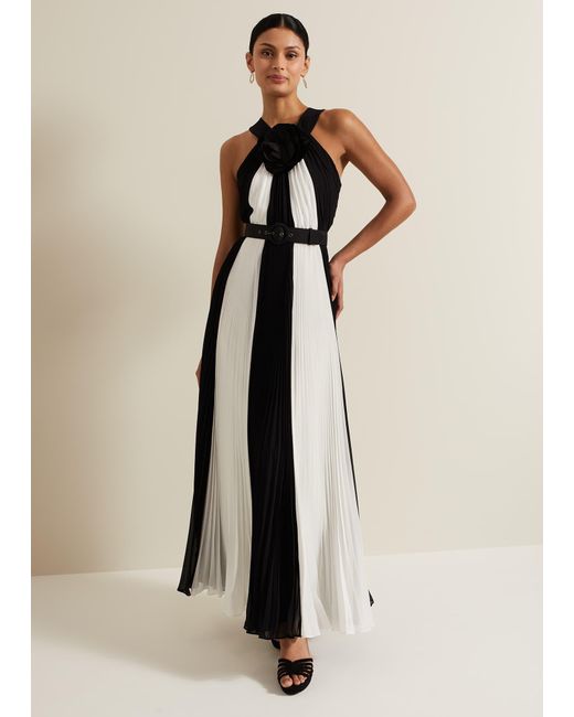 Phase Eight Natural Taylor Pleated Maxi Dress