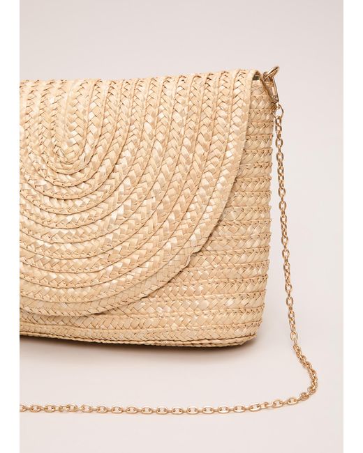 Phase Eight Natural Straw Clutch Bag