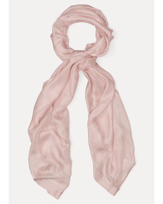 Phase Eight Pink Satin Trim Scarf