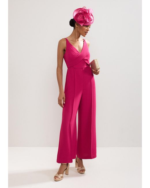 Phase Eight Pink Hetty Wide Leg Jumpsuit