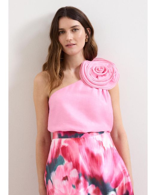 Phase Eight Pink Angelina Corsage Top