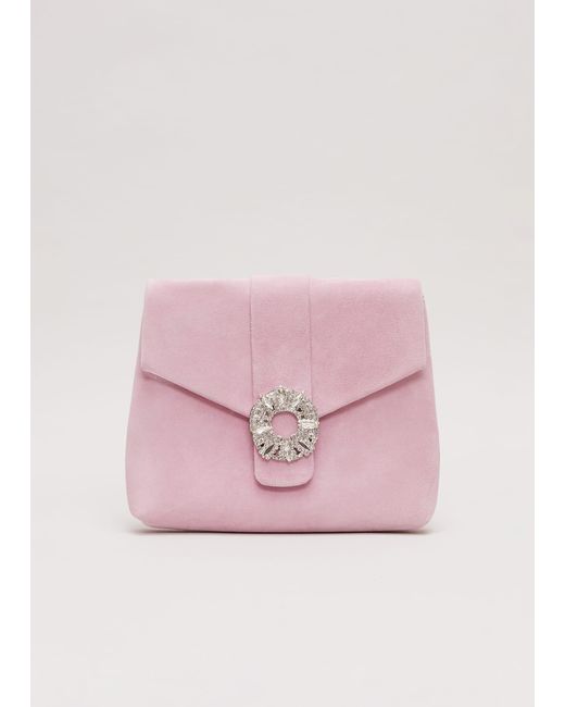 Phase Eight Pink 's Embellished Clutch Bag