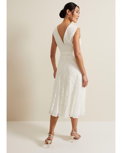 Phase Eight Natural Caterina Embroidered Wedding Dress