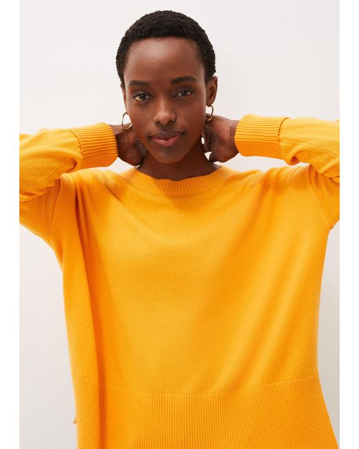 Phase Eight Orange Yazin Boxy Knit Jumper