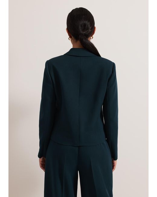 Phase Eight Blue Petite Arabella Crop Blazer