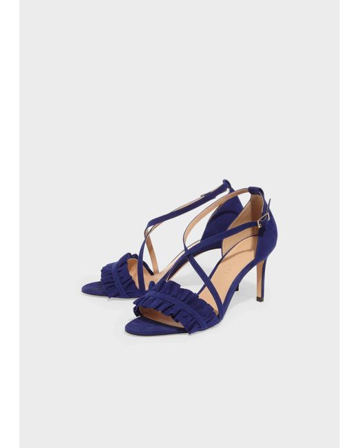 Phase Eight Blue Romy Ruffle Sandals