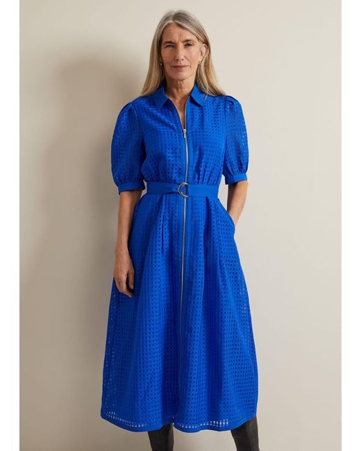 Phase Eight Blue 's Carey Check Dress