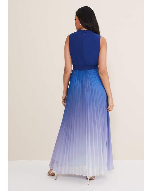 Phase Eight Blue Petite Piper Ombre Maxi Dress