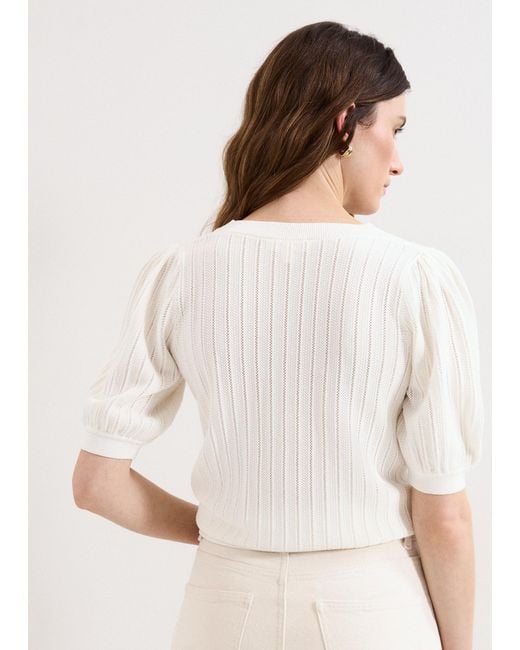Phase Eight White Lilo Textured Top