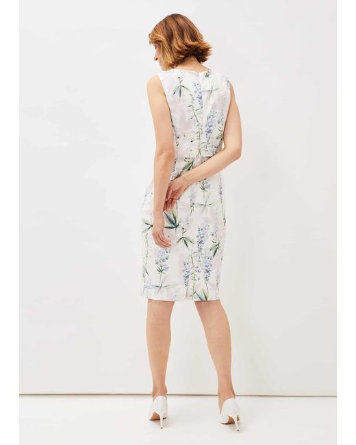 Phase Eight White Francine Double Layer Scuba Dress