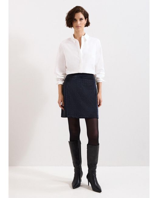 Phase Eight White Iona Pu Mini Skirt