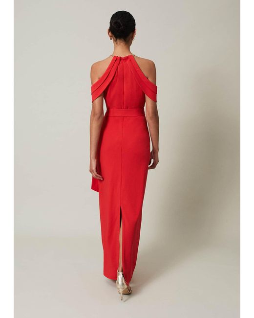 Phase Eight Red 's Elaine Chain Detail Maxi Dress