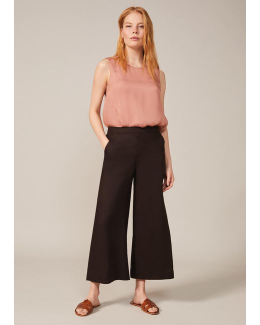 Phase Eight Black Luna Linen Trouser