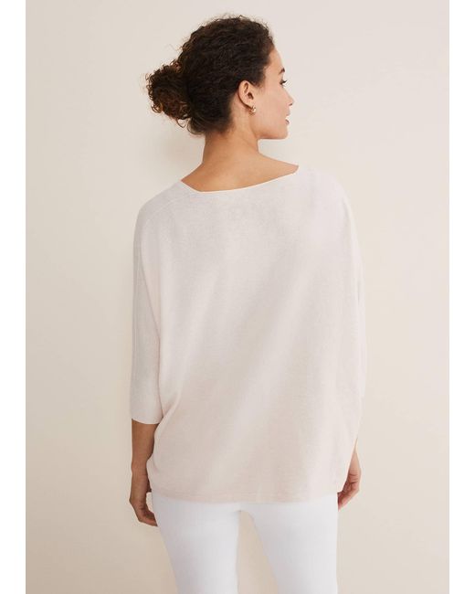 Phase Eight Natural Eden V Neck Jumper