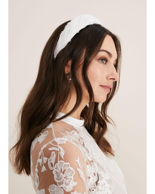 Phase Eight Natural Beaded Headband