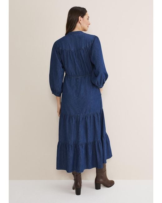 Phase Eight Blue 's Talulla Tiered Denim Dress