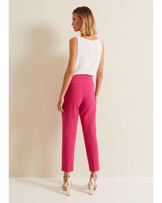 Phase Eight Pink Ulrica Tapered Suit Trousers