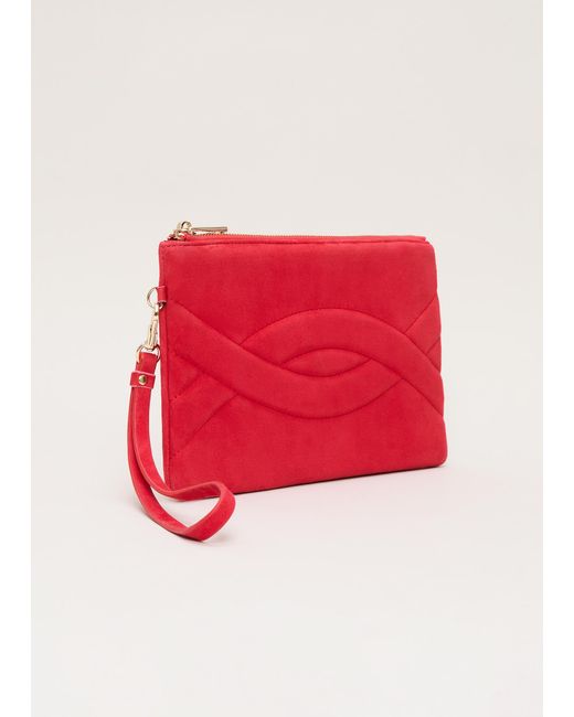 Phase Eight Red Cross Over Clutch Bag
