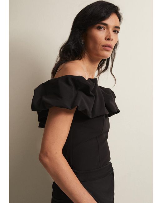 Phase Eight Black 's Mallorary Off The Shoulder Top