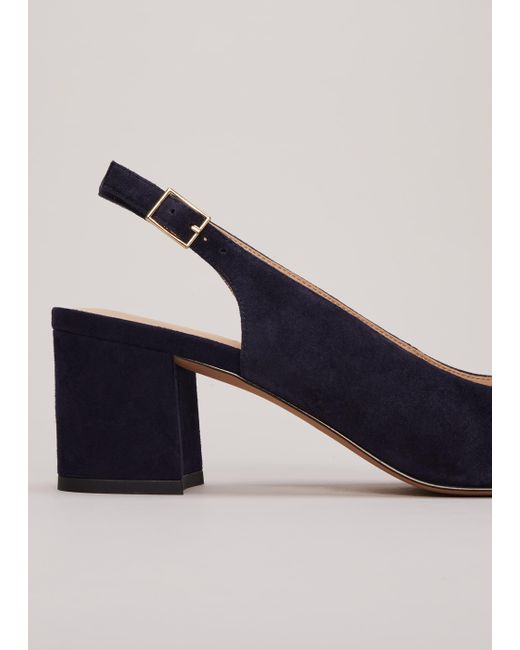Phase Eight 's Blue Suede Slingback Heels