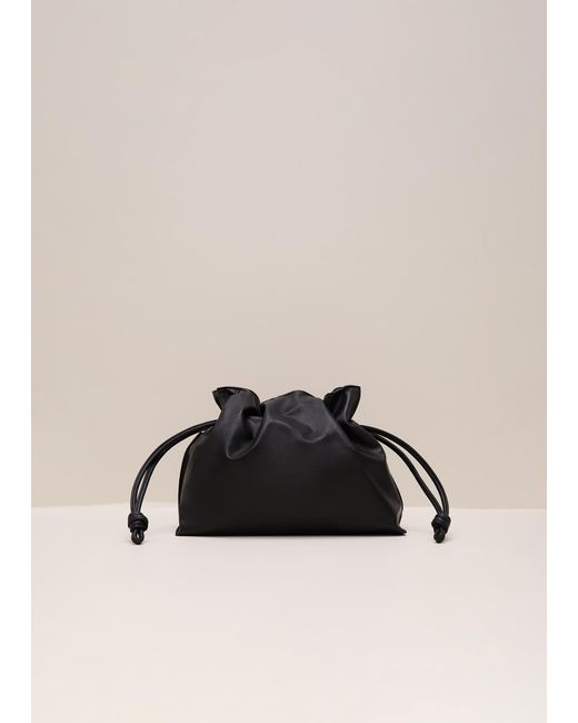 Phase Eight Natural Leather Drawstring Soft Pouch Bag