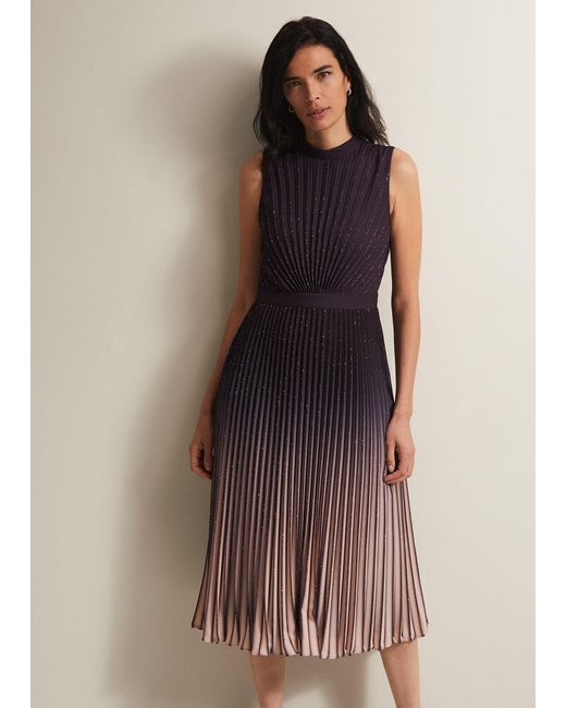 Phase Eight Brown Estella Dark Ombre Midaxi Dress
