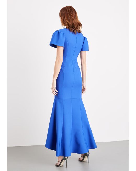 Damsel In A Dress Blue 's Maddi Bardot Maxi Dress