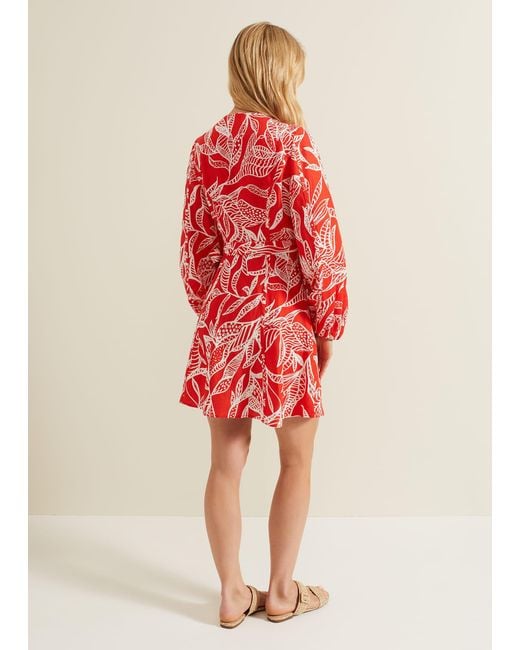 Phase Eight Red Charlotte Wrap Mini Dress