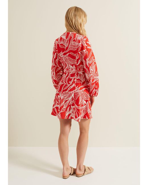 Phase Eight 's Charlotte Red Wrap Mini Dress