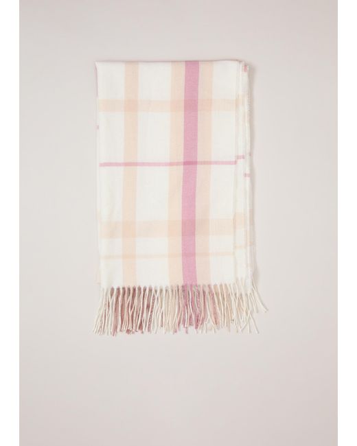 Phase Eight Natural Checked Scarf