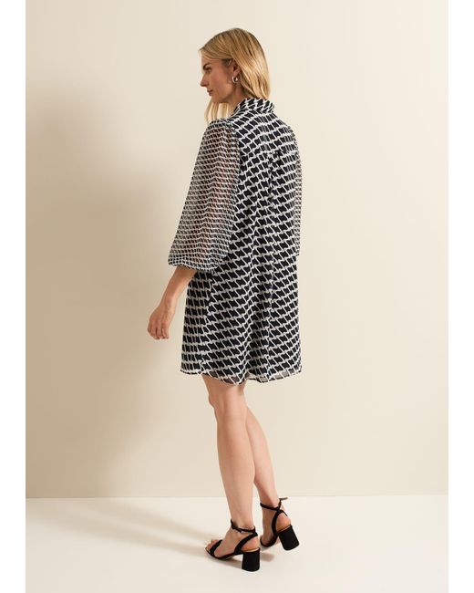 Phase Eight Natural Suki Geo Tunic Mini Dress