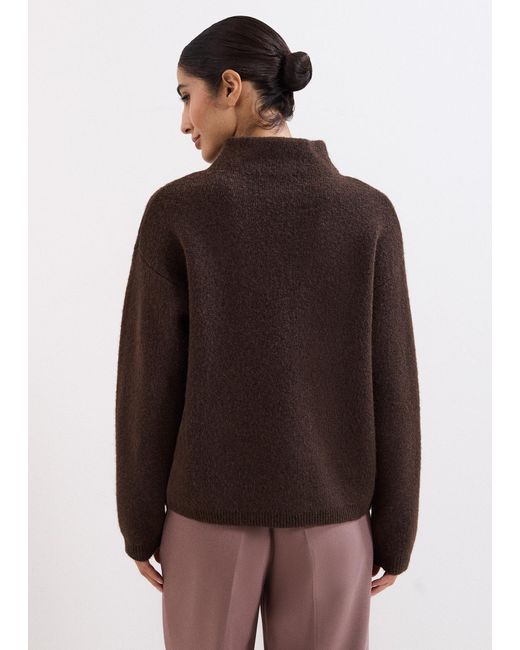 Phase Eight Brown Zoe Warm Handle Funnel Neck Jumper