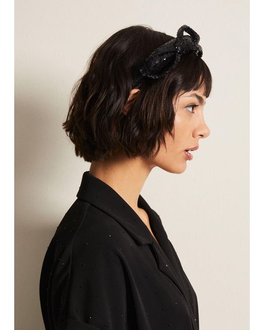 Phase Eight Black Sequin Headband