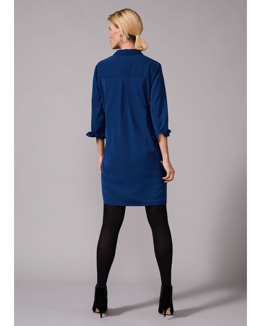 Phase Eight Blue Esi Eyelet Dress