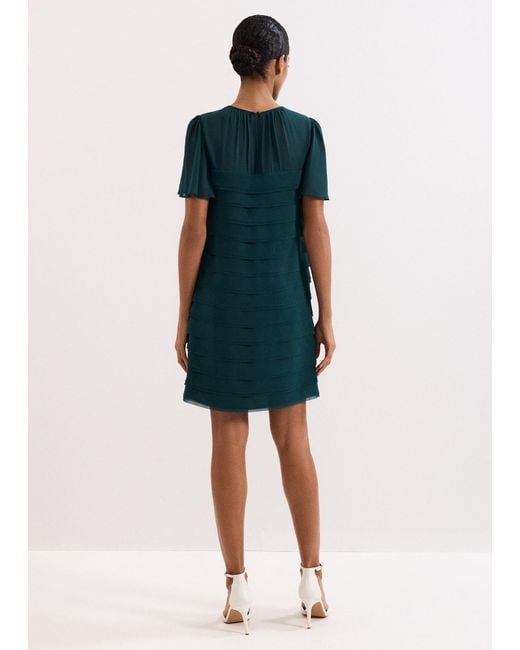 Phase Eight Green Fallon Layered Dress