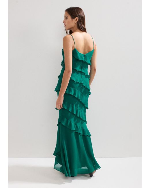 Phase Eight Green Keegan Ruffle Strappy Maxi Dress