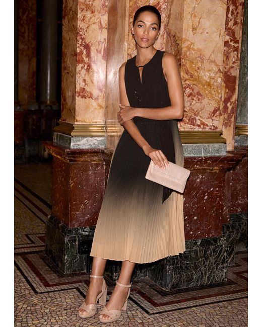 Phase Eight Brown Simara Ombre Glitter Dress